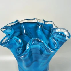 Italienische Vintage Fazzoletto Vase aus Muranoglas von Dogi, 1970er