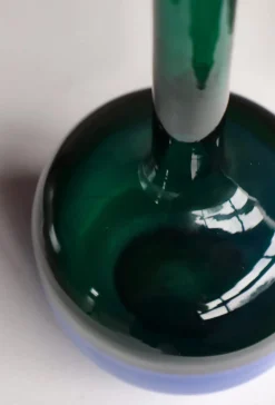 Italienische Vintage Flasche aus Kunstglas von Gio Ponti für Venini, 1950er