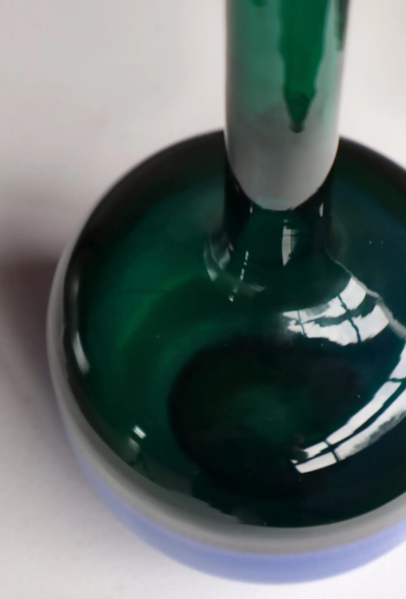 Italienische Vintage Flasche aus Kunstglas von Gio Ponti für Venini, 1950er