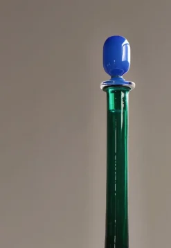 Italienische Vintage Flasche aus Kunstglas von Gio Ponti für Venini, 1950er