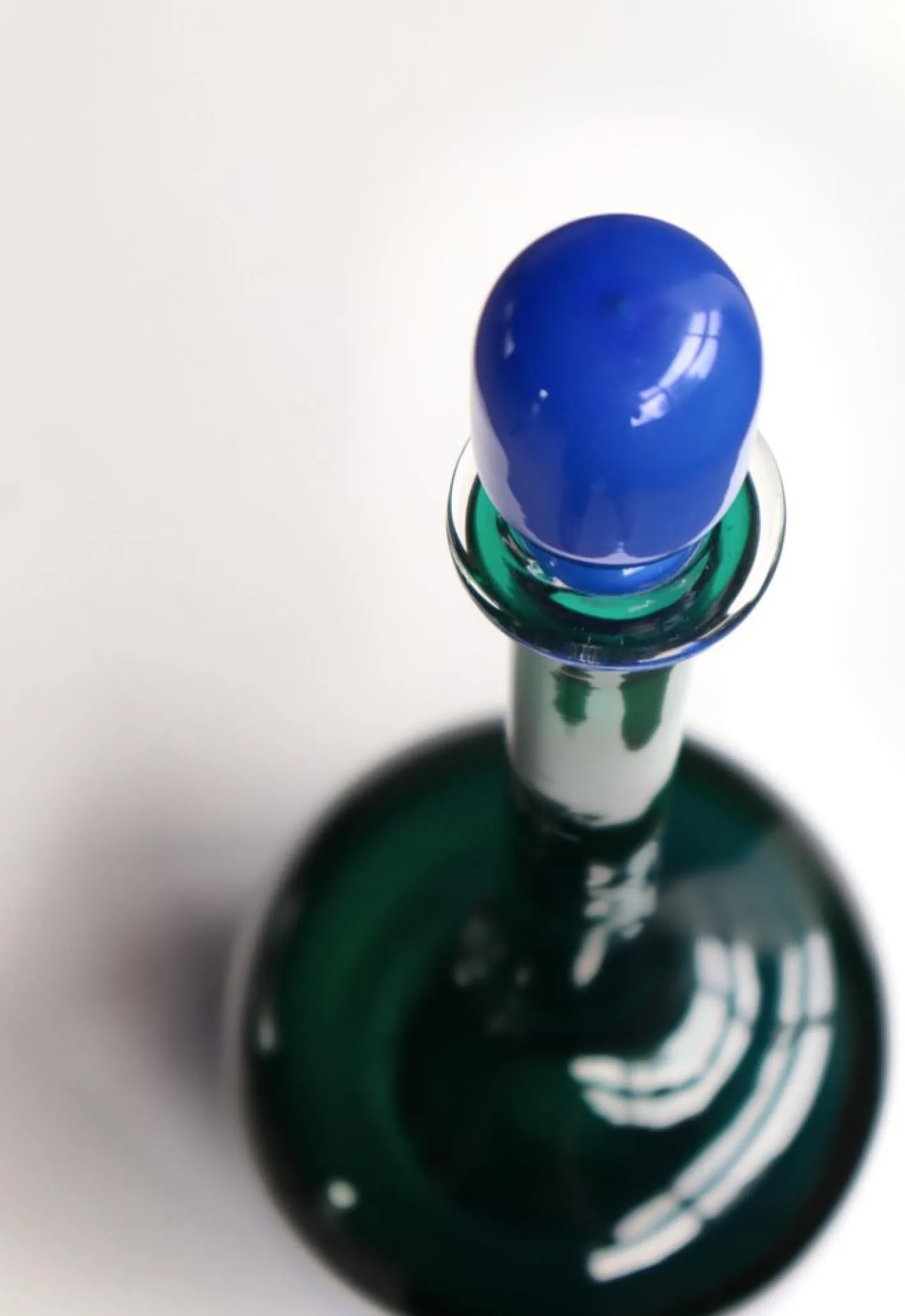 Italienische Vintage Flasche aus Kunstglas von Gio Ponti für Venini, 1950er