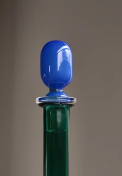 Italienische Vintage Flasche aus Kunstglas von Gio Ponti für Venini, 1950er