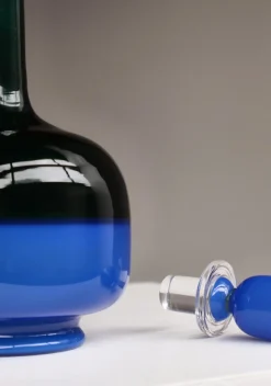 Italienische Vintage Flasche aus Kunstglas von Gio Ponti für Venini, 1950er