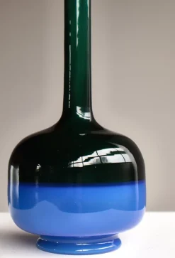 Italienische Vintage Flasche aus Kunstglas von Gio Ponti für Venini, 1950er