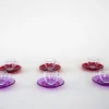 Italienische Vintage Glastassen von Fratelli Guzzini, 1970er, 6er Set