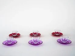 Italienische Vintage Glastassen von Fratelli Guzzini, 1970er, 6er Set