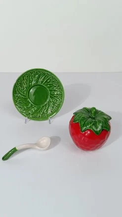 Italienische Vintage Majolika Zuckerdose von Italica Ars, 1970er