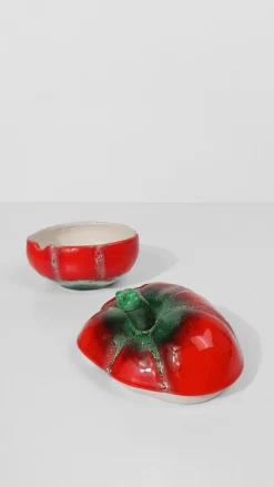 Italienische Vintage Majolika Zuckerdose von Pacetti Albisola, 1950er