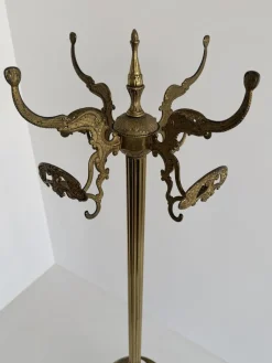 Italienische Vintage Messing Garderobe mit Schirmständer, 1960er