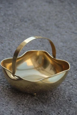 Italienische Vintage Schale aus Messing, 1950er