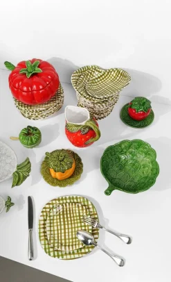 Italienische Vintage Tomaten Terrine aus Majolika Keramik, 1970er