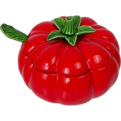 Italienische Vintage Tomaten Terrine aus Majolika Keramik, 1970er