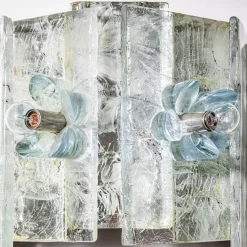 Italienische Vintage Wandleuchten aus Glas, 1990er, 2er Set