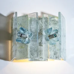 Italienische Vintage Wandleuchten aus Glas, 1990er, 2er Set