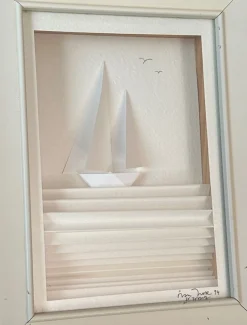 Ivan Hor, Art Bateau, 1994, Holz und Papier, Gerahmt