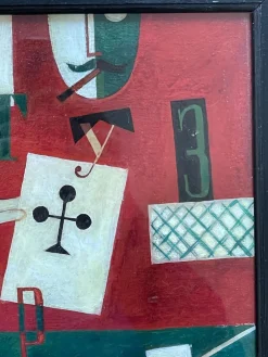 Ivan Puni / Jean Pougny, Das Kreuz-Ass, 1915, Öl auf Karton