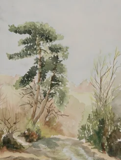 Jacques Noury, Unterwegs, Aquarell