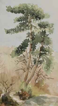 Jacques Noury, Unterwegs, Aquarell