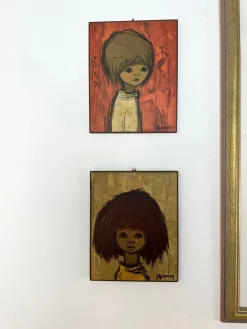 Jaklien Moerman, Portraits, 1970er, Holzschnitte, 2er Set