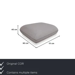 Jalis 21 Set aus Stoff, 2-Sitzer Hocker und grauem Sofa, 2er Set