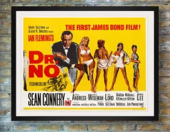 James Bond "Dr. No" Original britisches Vintage Quad Filmplakat, 1962