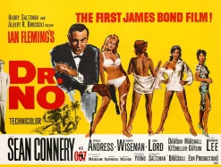 James Bond "Dr. No" Original britisches Vintage Quad Filmplakat, 1962
