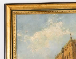 Jane Vivian, Dogenpalast, 19. Jh., Öl auf Leinwand, Gerahmt