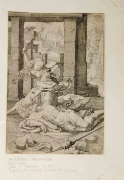 Jan Pieters Saenredam, Joen und Deborah, Radierung, 17. Jh.