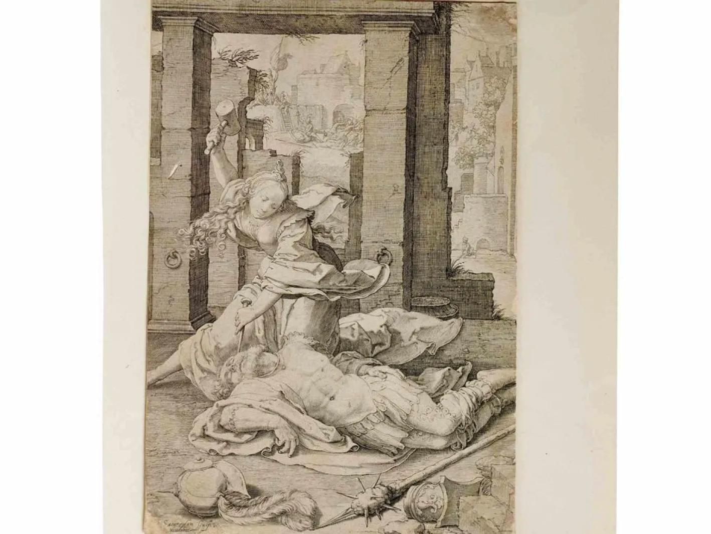 Jan Pieters Saenredam, Joen und Deborah, Radierung, 17. Jh.