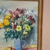 Jan Sonne, Blumenstillleben in Vase, 1980, Öl auf Leinwand, Gerahmt