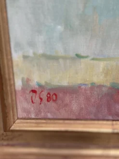 Jan Sonne, Blumenstillleben in Vase, 1980, Öl auf Leinwand, Gerahmt