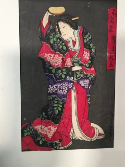 Japanische Geisha, frühes 20. Jh., Tuschezeichnung