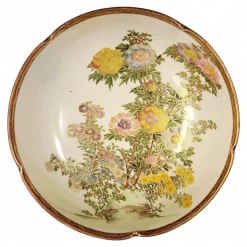 Japanische Meiji Satsuma Shimazu Crest Schale von Nikko, 1890-1910