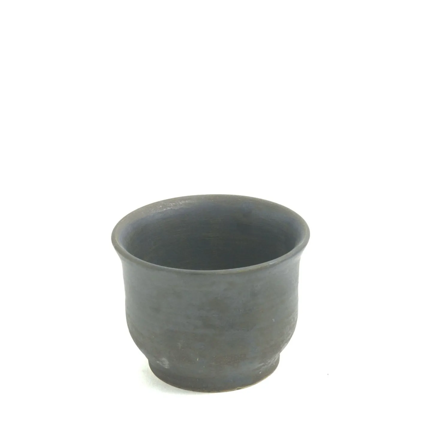 Japanische Minimalistische Schwarz Gebrannte Raku Keramik Teetassen von Laab Milano, 3er Set