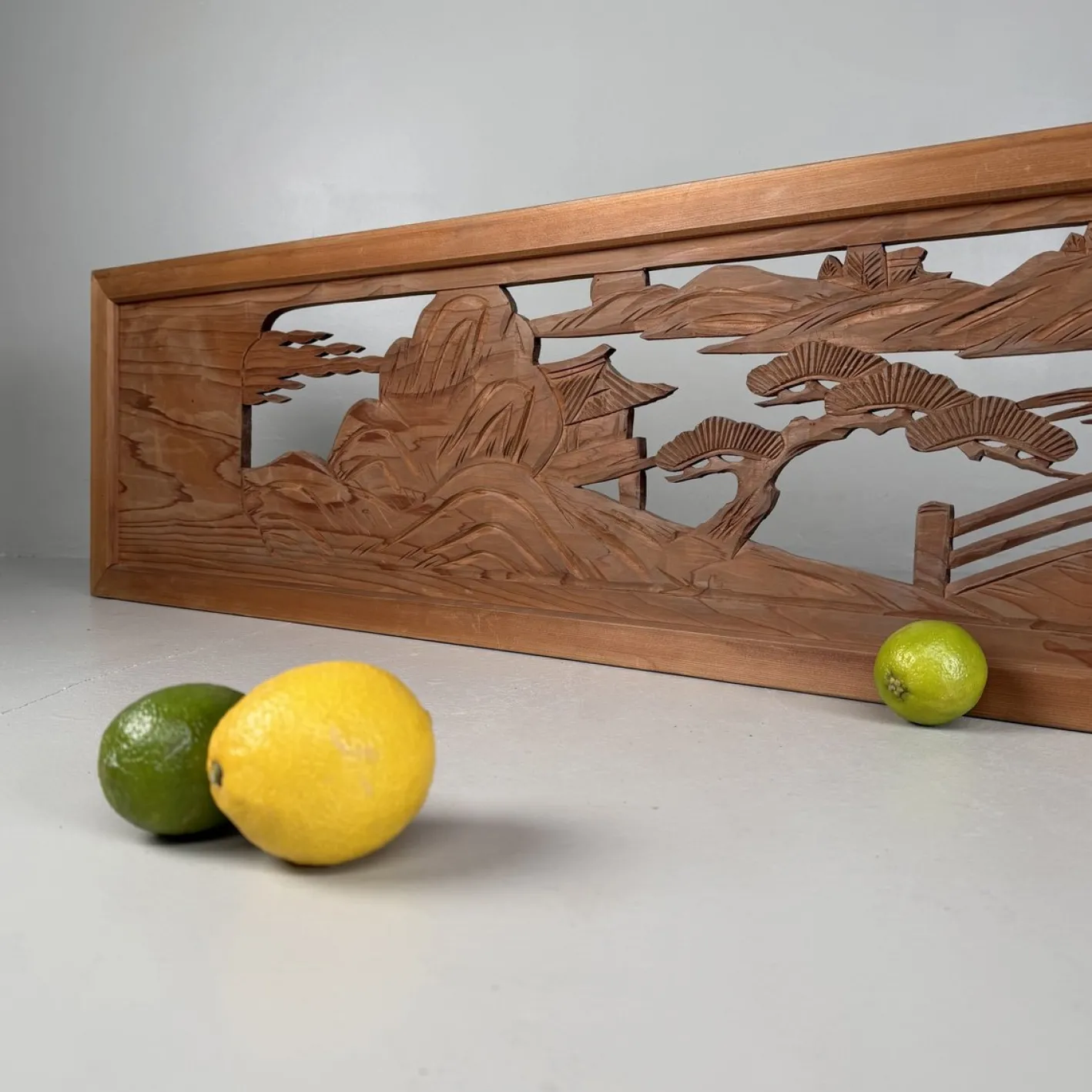 Japanische Ranma Architekturplatte aus Holz, 1950er