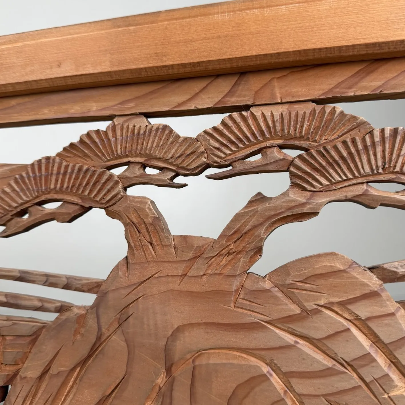 Japanische Ranma Architekturplatte aus Holz, 1950er