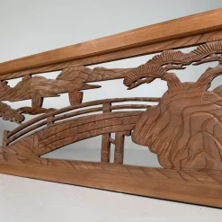 Japanische Ranma Architekturplatte aus Holz, 1950er