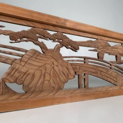Japanische Ranma Architekturplatte aus Holz, 1950er
