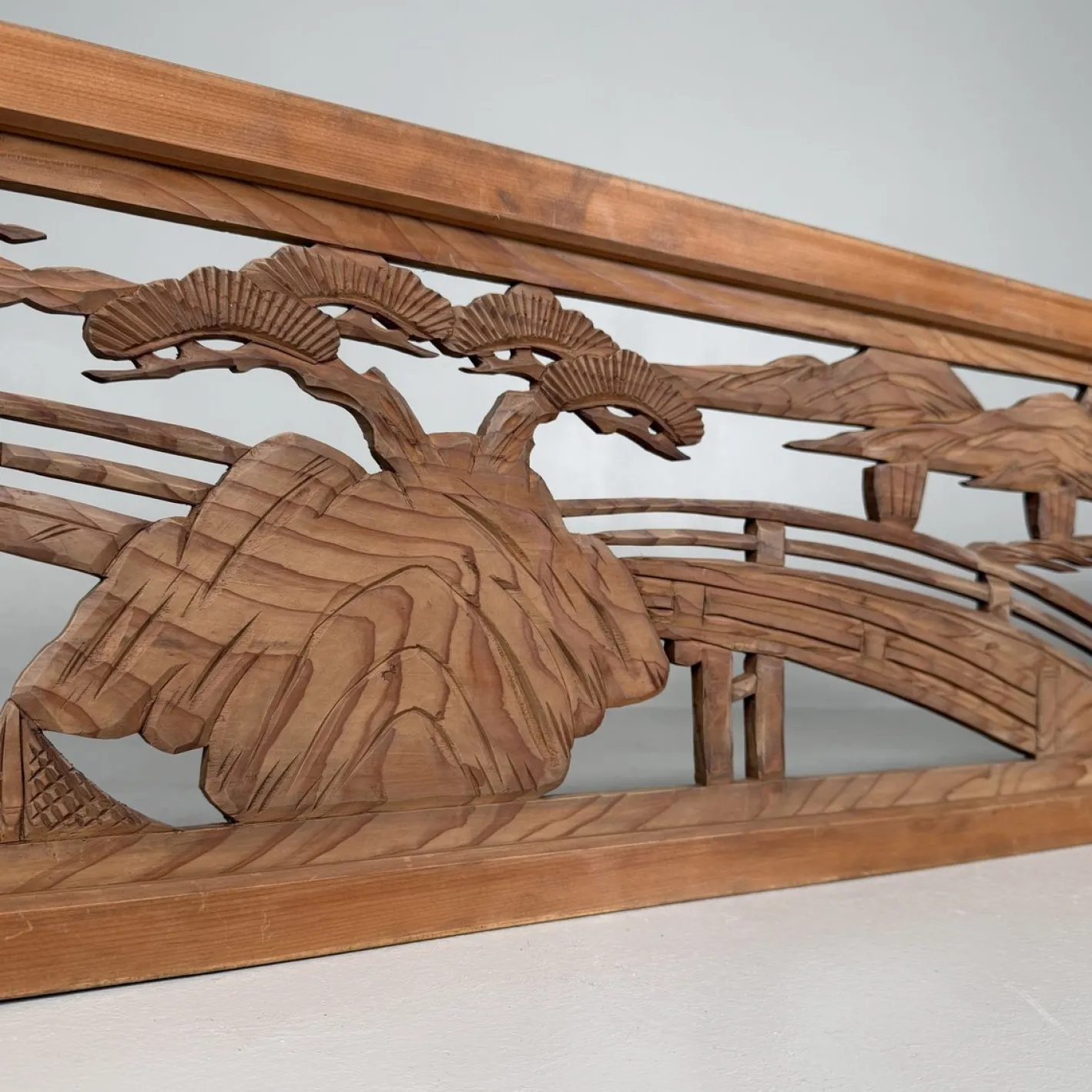 Japanische Ranma Architekturplatte aus Holz, 1950er