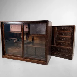 Japanischer Vintage Chadansu Teeschrank, 1920er