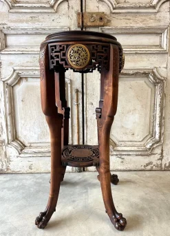 Japanischer Vintage Säulentisch, 1900