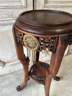Japanischer Vintage Säulentisch, 1900