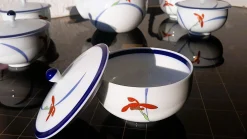 Japanisches Teeservice aus Porzellan von Koransha Orchidee, 6 . Set