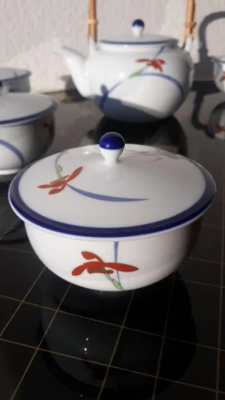 Japanisches Teeservice aus Porzellan von Koransha Orchidee, 6 . Set