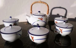 Japanisches Teeservice aus Porzellan von Koransha Orchidee, 6 . Set
