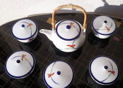 Japanisches Teeservice aus Porzellan von Koransha Orchidee, 6 . Set