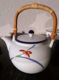 Japanisches Teeservice aus Porzellan von Koransha Orchidee, 6 . Set