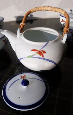 Japanisches Teeservice aus Porzellan von Koransha Orchidee, 6 . Set
