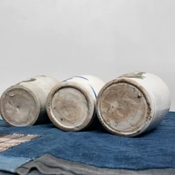 Japanische Tokkuri Sake Flaschen aus Steingut, 1950er, 3er Set
