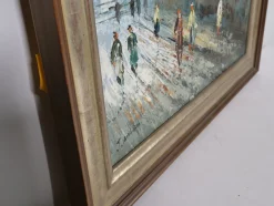 J. Austin, Impressionistische Stadtansicht, Öl auf Leinwand, 1890-1910, Gerahmt
